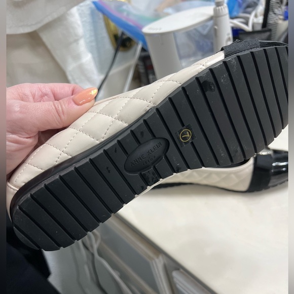 Anne Klein Flex Quilted Cap Toe Bow Ballet Flats Gianna Women’s Shoes Size 7 - Picture 3 of 3